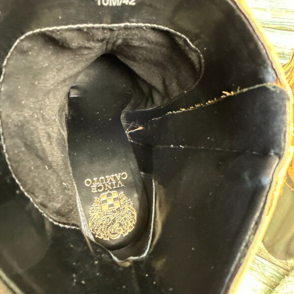 Vince Camuto Ankle Boots Womens 10M Brown Cow Hair Leopard Print Pointed Toe Zip - Picture 4 of 14